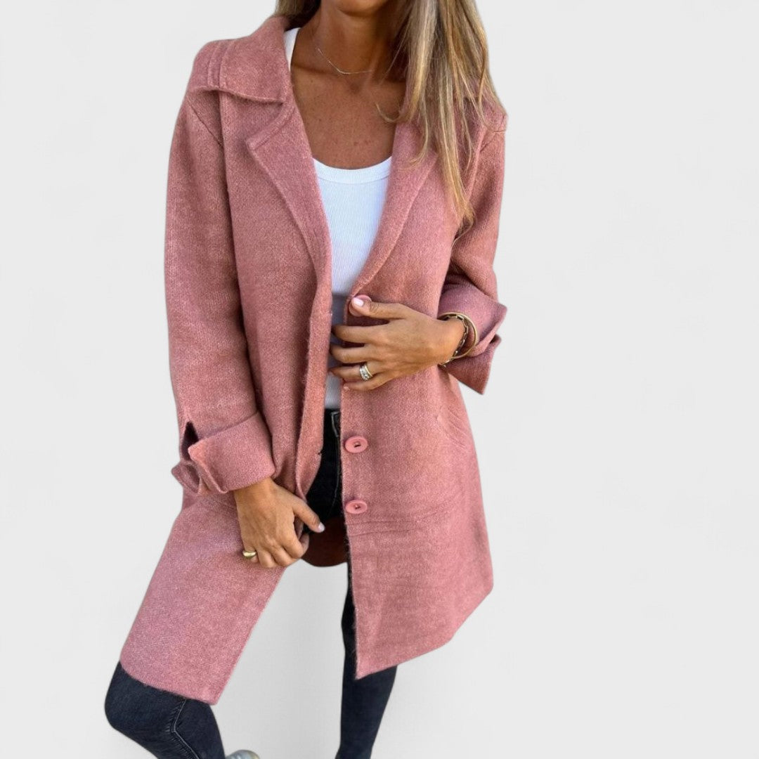 Olivia – Casual Long Lapel Coat