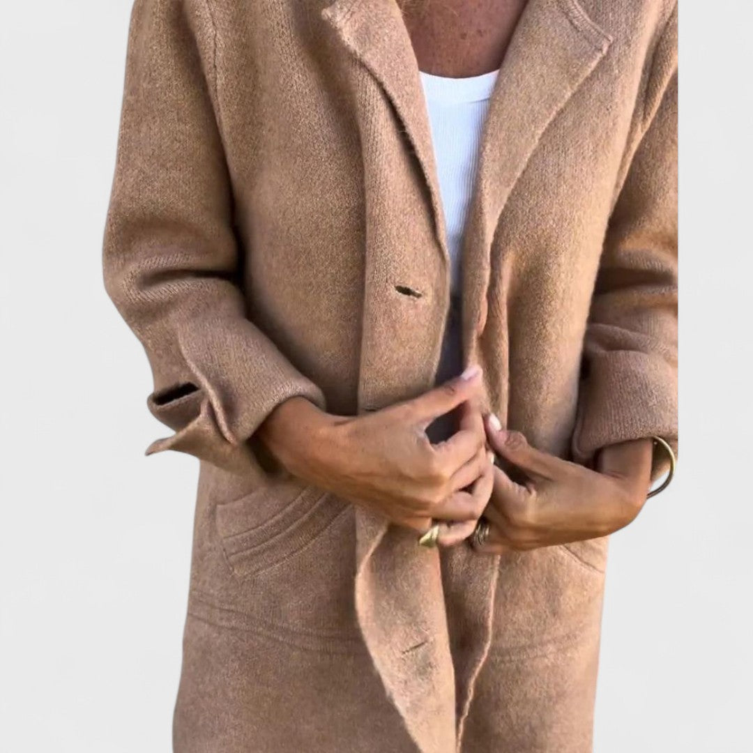 Olivia – Casual Long Lapel Coat